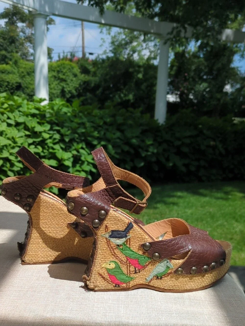 Vintage MARNI bird block Heels